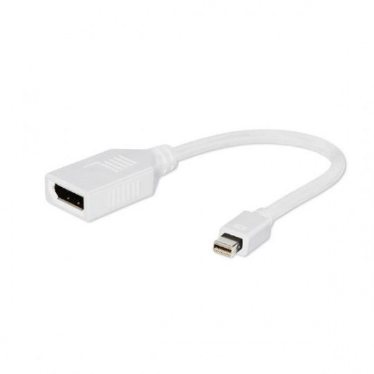 Gembird adaptér Mini DisplayPort (M) na DisplayPort (F), biely
