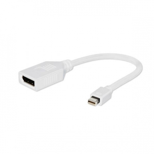 Gembird adaptér Mini DisplayPort (M) na DisplayPort (F), biely