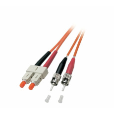 Fiber kábel SC-ST, 1m Duplex OM1(62.5/125µm), LSOH, 3mm, oranžový