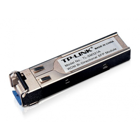 TP-LINK TL-SM321A 1000Base-BX WDM Bi-Directional SFP Module, LC Connector, TX:1550nm/RX:1310nm, Single-mode, 10km
