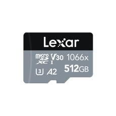 512GB Lexar® High-Performance 1066x microSDXC™ UHS-I, up to 160MB/s read 120MB/s write C10 A2 V30 U4