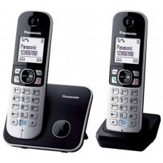 Panasonic KX-TG6812FXB telefon bezsnurovy DECT / cierny 2x