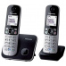 Panasonic KX-TG6812FXB telefon bezsnurovy DECT / cierny 2x