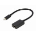 Gembird adaptér USB-C (M) na DisplayPort (F), 4K, 0.15m kábel, čierny