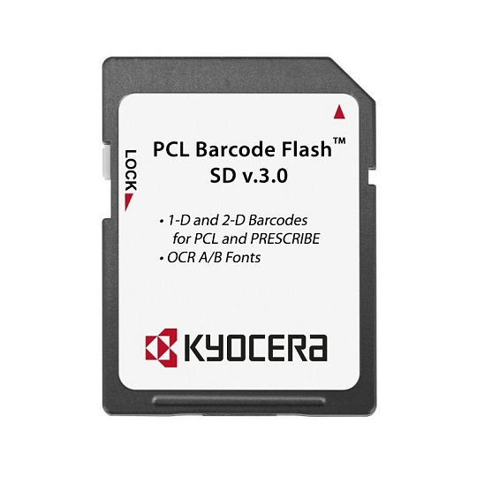 KYOCERA PCL Barcode Flash SD type d/e sd karta s barcode, ocr fonty