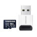 512 GB . microSDXC karta Samsung PRO Ultimate + USB adapter (U3, V30, A2), (r200MB/s, w130MB/s)