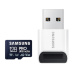 128 GB . microSDXC karta Samsung PRO Ultimate + USB adapter (U3, V30, A2), (r200MB/s, w130MB/s)