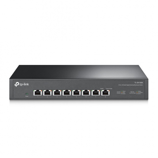 TP-LINK "8-Port 10G Multi-Gigabit SwitchPORT: 8× 10G RJ45 PortsSPEC: 1U 13-inch Rack-mountable Steel CaseFEATURE: Plu