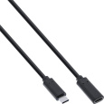 Kábel USB 3.2 Gen 1x2, Typ C CM/CF 1,5m, 10Gbps, PD 60w 20V3A, čierny, predlžovací