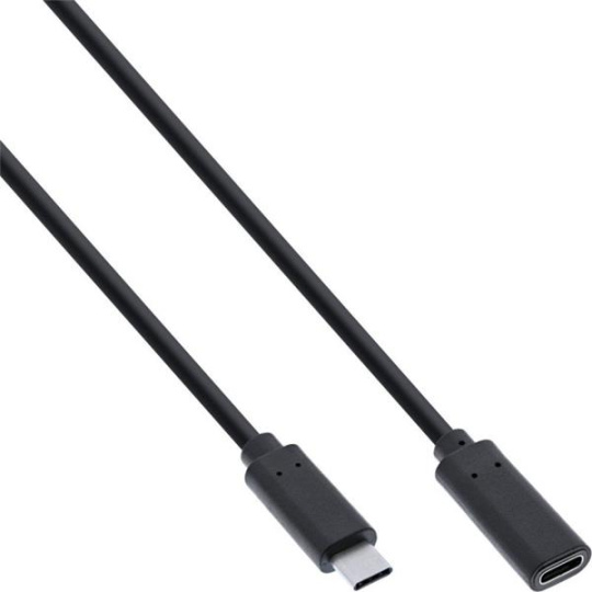 Kábel USB 3.2 Gen 1x2, Typ C CM/CF 1,5m, 10Gbps, PD 60w 20V3A, čierny, predlžovací