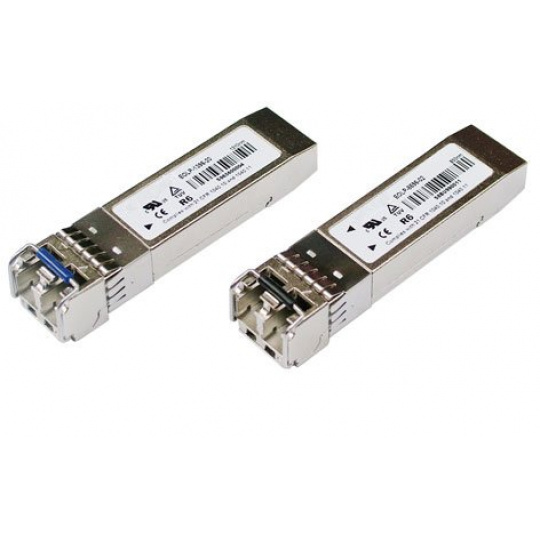 SFP+ transceiver 10GBASE-SR/SW, MM, 850nm VCSEL, LC Duplex, DMI diagnostika, SYNOLOGY komp.Dosah podla  vlákna -  OM1 - 33m, OM2