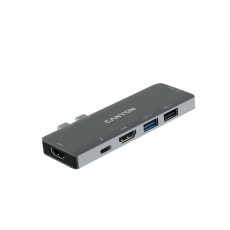 Canyon CNS-TDS05B 7v1 hub pre MacBook, USB-C Power delivery, 1xUSB 3.0, 1xUSB 2.0, 2xHDMI, TF a SD reader