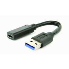 Gembird adaptér USB-C (F) na USB A 3.0/2.0 (M), 0.1m kábel, čierny
