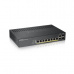 Zyxel GS1920-8HPv2, 10 Port Smart Managed Switch 8x Gigabit Copper and 2x Gigabit dual pers., hybrid mode, standalone or NebulaFle
