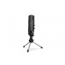 LORGAR Gaming Microphones, Whole balck color, USB condenser microphone with Volumn Knob & Echo Kob, including 1x Microphone, 1 x 2