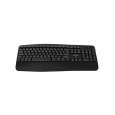 Canyon HKB-W6, 2v1 bezdrôtová klávesnica, ergonomická s opierkou, vodeodolná, 104 klávesov, US, čierna