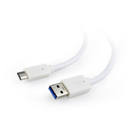 Gembird kábel USB 3.0 (AM) na USB 3.1 (CM), 1 m, biely