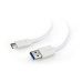 Gembird kábel USB 3.0 (AM) na USB 3.1 (CM), 1 m, biely