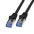 S/FTP (PiMF) Patchkábel LSOH TPE 20m drôt cat.6a, AWG23, 500MHz, 10GBase-T, čierny, meď, UV odolný