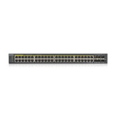 Zyxel GS1920-48HPv2, 52 Port Smart Managed PoE Switch 48x Gigabit Copper PoE and 4x Gigabit dual pers., hybrid mode