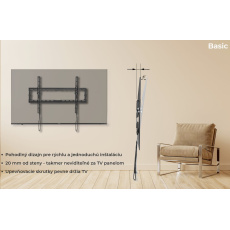 Wall mount KIVI Basic-22T Tilted, VESA 200x200, 23'-43' Max 45kg Wall mount KIVI Basic-22T Tilted, VESA 200x200, 23'-43' Max 45kg