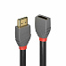 Lindy kábel HDMI M/F 2m, High Speed+Eth, 4K@60Hz, HDMI 2.0, 18G, G, čierny, Anthra Line, predlžovací