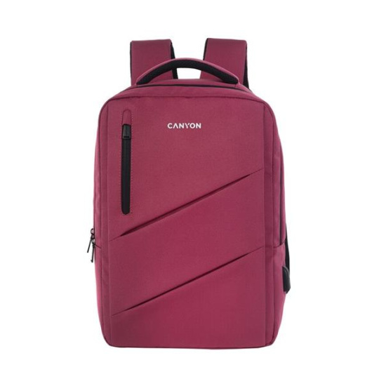 Canyon BPE-5, batoh pre 15,6´´ notebook, 22l, vodeodolný, 7 vreciek, USB-A nabíjací port, červená
