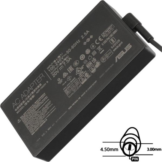 ASUS AC NAPÁJACÍ ADAPTÉR 150W 20V 3pin (4.5 mm) -neobsahuje PW CORD CEE