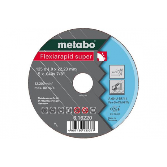 Metabo Flexiarapid super 180x1,6x22,23 Inox    