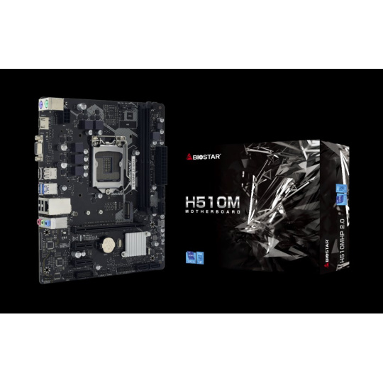 Biostar Main board H510 soc LGA 1200, DDR4 mATX, HDMI, D-sub