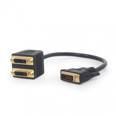 Gembird adaptér - splitter DVI-D (M) na 2 x dual DVI (F), kábel, 0.3 m, čierny Gembird adaptér - splitter DVI-D (M) na 2 x dual DVI (F), kábel, 0.3 m, čierny