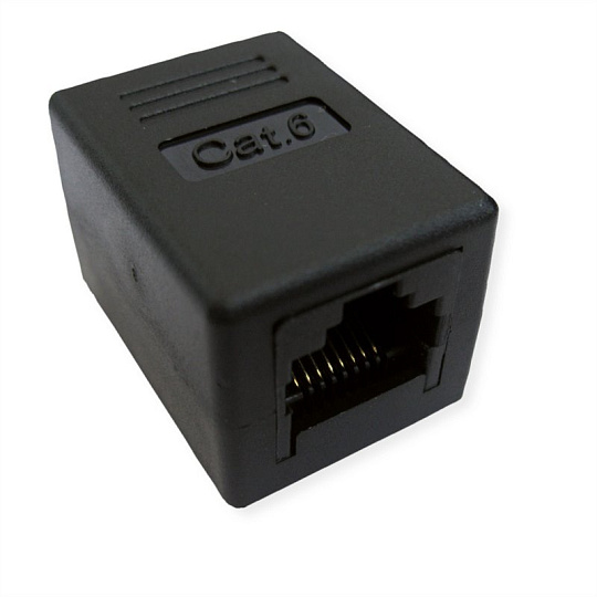 Chránička Spojka RJ45, cat.6, netienená čierna Gigabit Chránička Spojka RJ45, cat.6, netienená čierna Gigabit