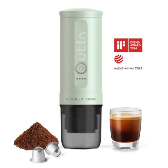 BUYDEEM OTEM-01-CG (OUTIN) prenosný nano espresso kávovar, zelený
