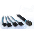 INTER-TECH kabel (SFF-8643) Mini-SAS HD na 4x SATA, 0,5m
