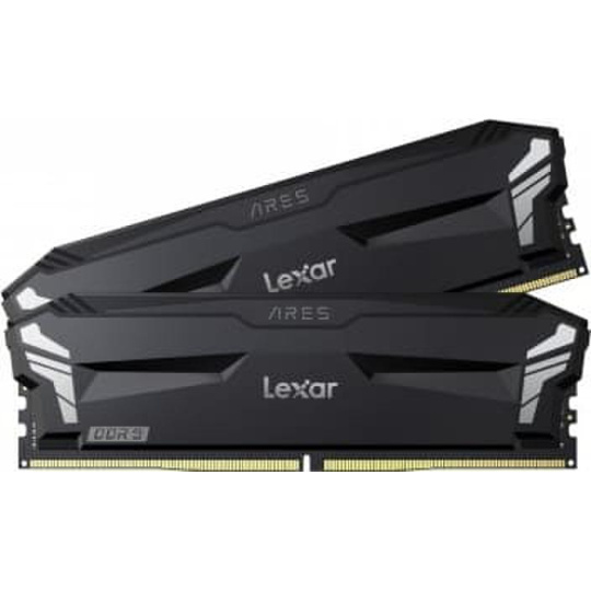 Lexar 32GB Kit (2x16GB) Ares DDR5 6000 CL32 1.35V heatsink, Non-RGB lighting, Dual pack, Black Color