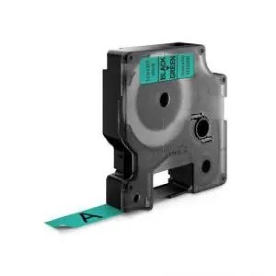 DYMO samolepiaca páska D1 čierna potlač/zelená 12 mm