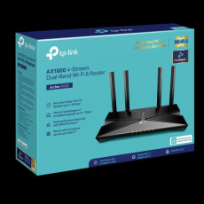 TP-LINK "AX1800 Dual-Band Wi-Fi 6 RouterSPEED: 574 Mbps at 2.4 GHz + 1201 Mbps at 5 GHzSPEC: 4× Antennas, Dual-Core CP