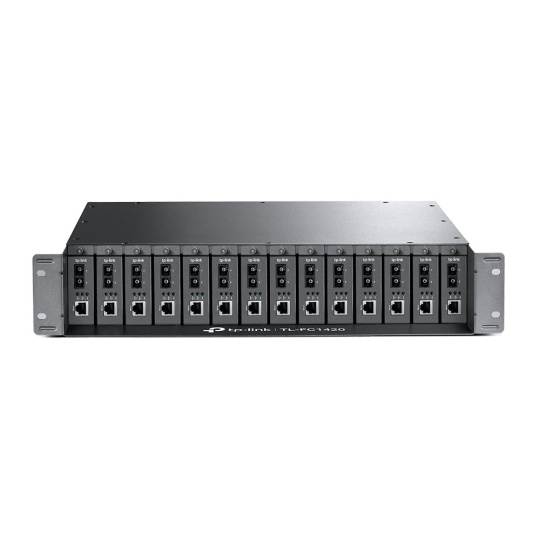 TP-LINK "14-Slot Media Converter ChassisSPEC: 14-Slot, RackmountFEATURE: Redundant Power Supply, Compatible with TP-Li