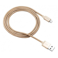 Charge & Sync MFI braided cable with metalic shell, USB to lightning, certified by Apple, 1m, 0.28mm, Golden Charge & Sync MFI braided cable with metalic shell, USB to lightning, certified by Apple, 1m, 0.28mm, Golden