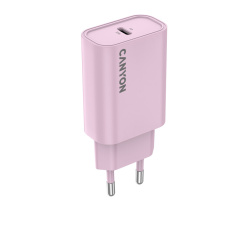 Canyon OnCharge 30CL, univerzálna cestovná nabíjačka do steny 1x USB-C, 30W PD, ružová Canyon OnCharge 30CL, univerzálna cestovná nabíjačka do steny 1x USB-C, 30W PD, ružová