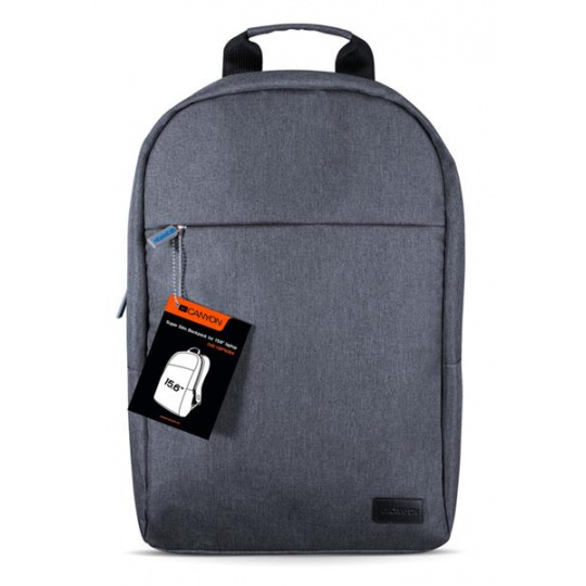 Canyon BP-4, batoh na notebook do veľkosti 15,6", štíhly, šedo-modrý