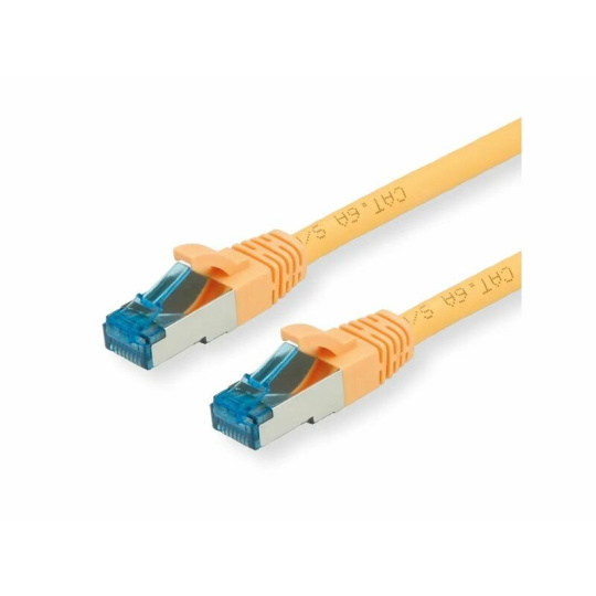 Value Patchkábel LSOH S/FTP Cat6A, žtý 0,15m, Cu