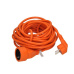 Solight predlžovací kábel - spojka, 1 zásuvka, oranžová, 7m