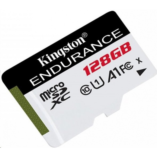 128 GB . micro SDXC karta Kingston High Endurance Class 10 UHS-I U1 (r95MB/s, w30MB/s) bez adaptéra