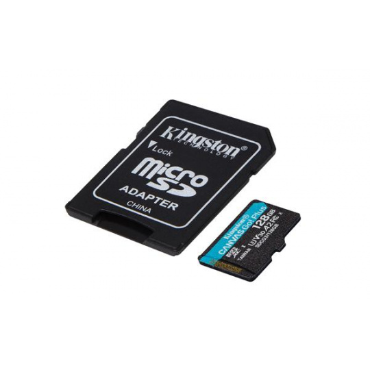 128 GB .SDXC karta Kingston . Canvas Go Class 10 UHS-I U3 V30 ( r90MB/s, w45MB/s )