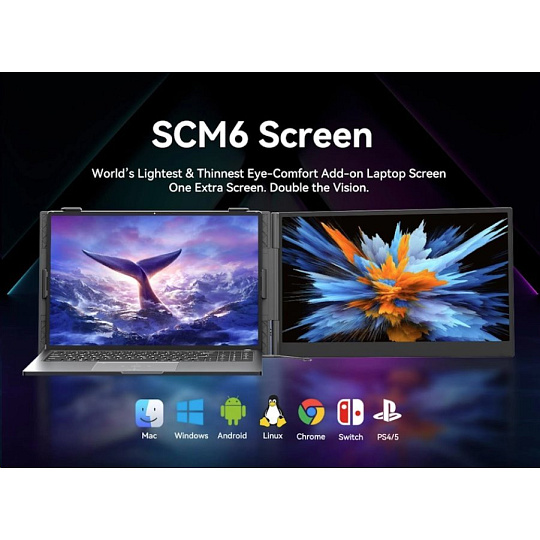 Portable monitor Blackview SCM6 Single Screen 14inch 1920x1080 16:9 LCD 60Hz IPS 178 USB-C 3.1x3, sivo čierny Portable monitor Blackview SCM6 Single Screen 14inch 1920x1080 16:9 LCD 60Hz IPS 178 USB-C 3.1x3, sivo čierny