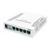 MIKROTIK RouterBOARD 260GS  5-port Gigabit smart switch + 1x SFP (SwitchOS, plastic case + zdroj)
