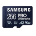 256 GB . microSDXC karta Samsung PRO Ultimate + SD adapter (r200MB/s, w130MB/s)