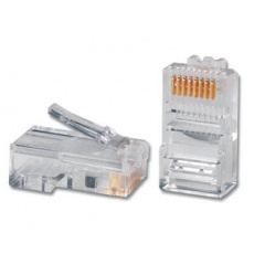 konektor RJ45-8p8c,50µ" Au, drôt, Cat5e, UTP (100ks)