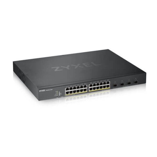 Zyxel XGS1930-28HP, 28 Port Smart Managed PoE Switch, 24x Gigabit PoE and 4x 10G SFP+, hybird mode, standalone or NebulaFlex Cloud